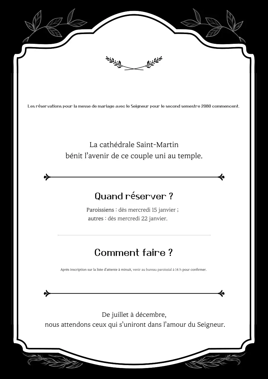 Guide de la messe mixte classique noire