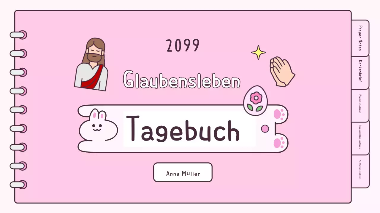 Pink Baby Faith Life Tagebuch