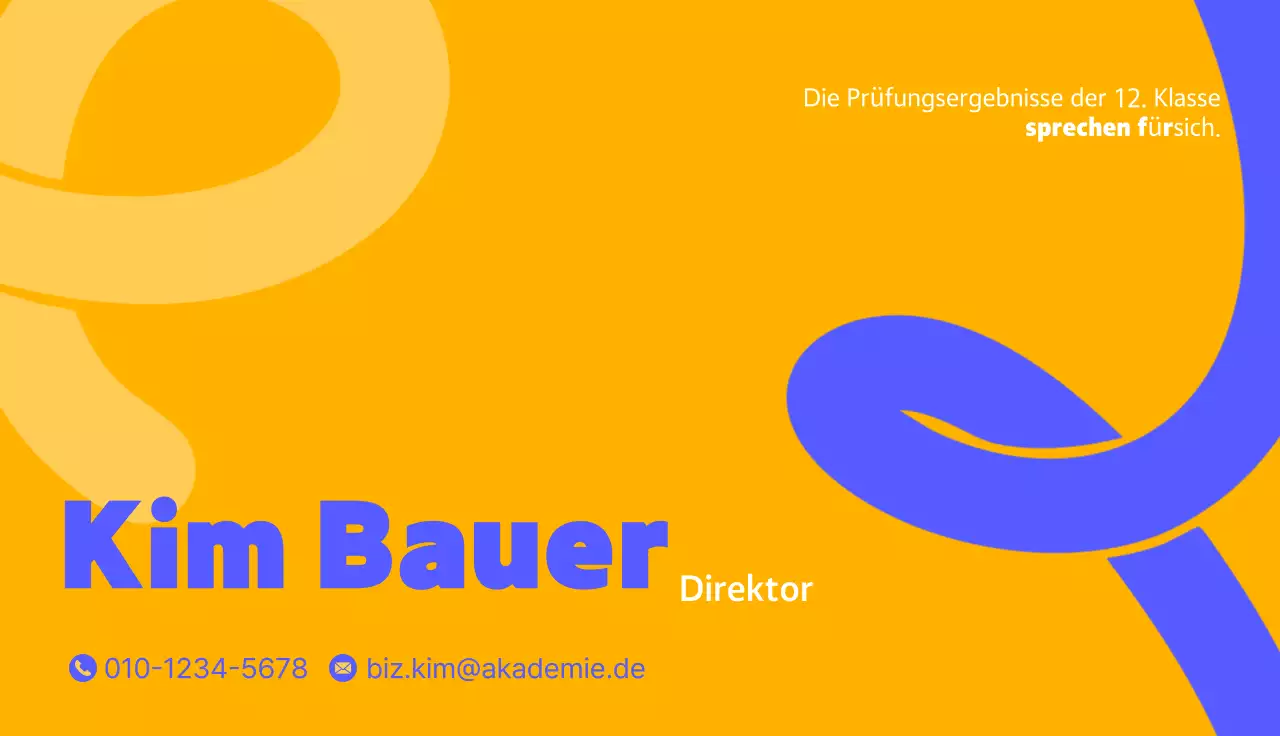 Orange Moderne Visitenkartenwerbung