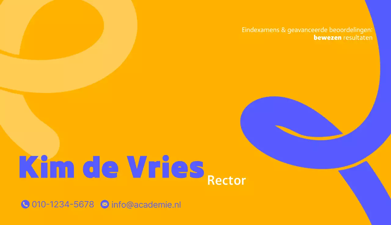 Oranje moderne visitekaartjes reclame