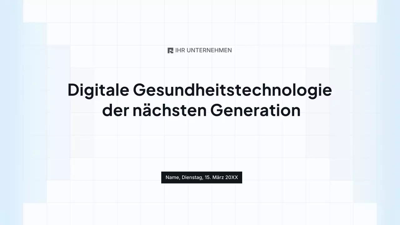 Präsentation von Blue Modern Health Tech