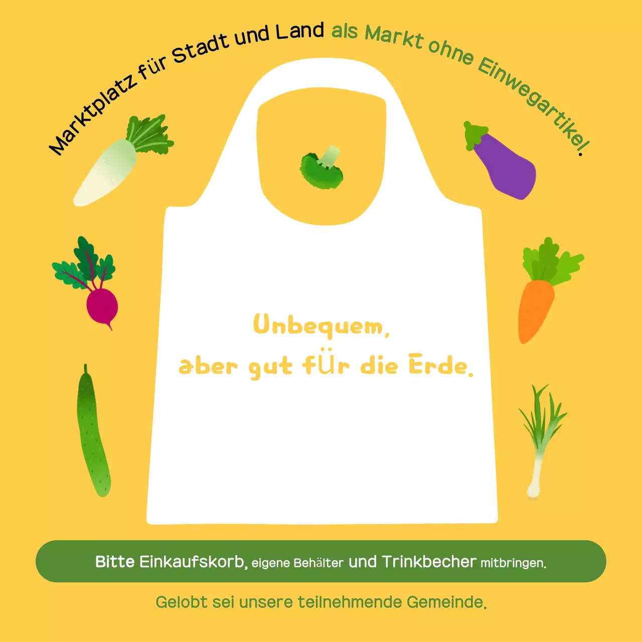 Gelbe Kampagne für eine saubere Umwelt