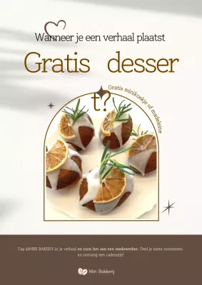 Beige Clean Dessert Aanbieding