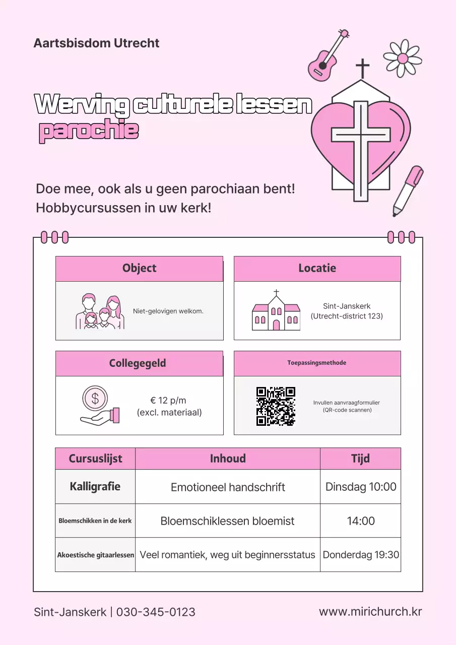 Werving van studenten voor Pink Simple Church