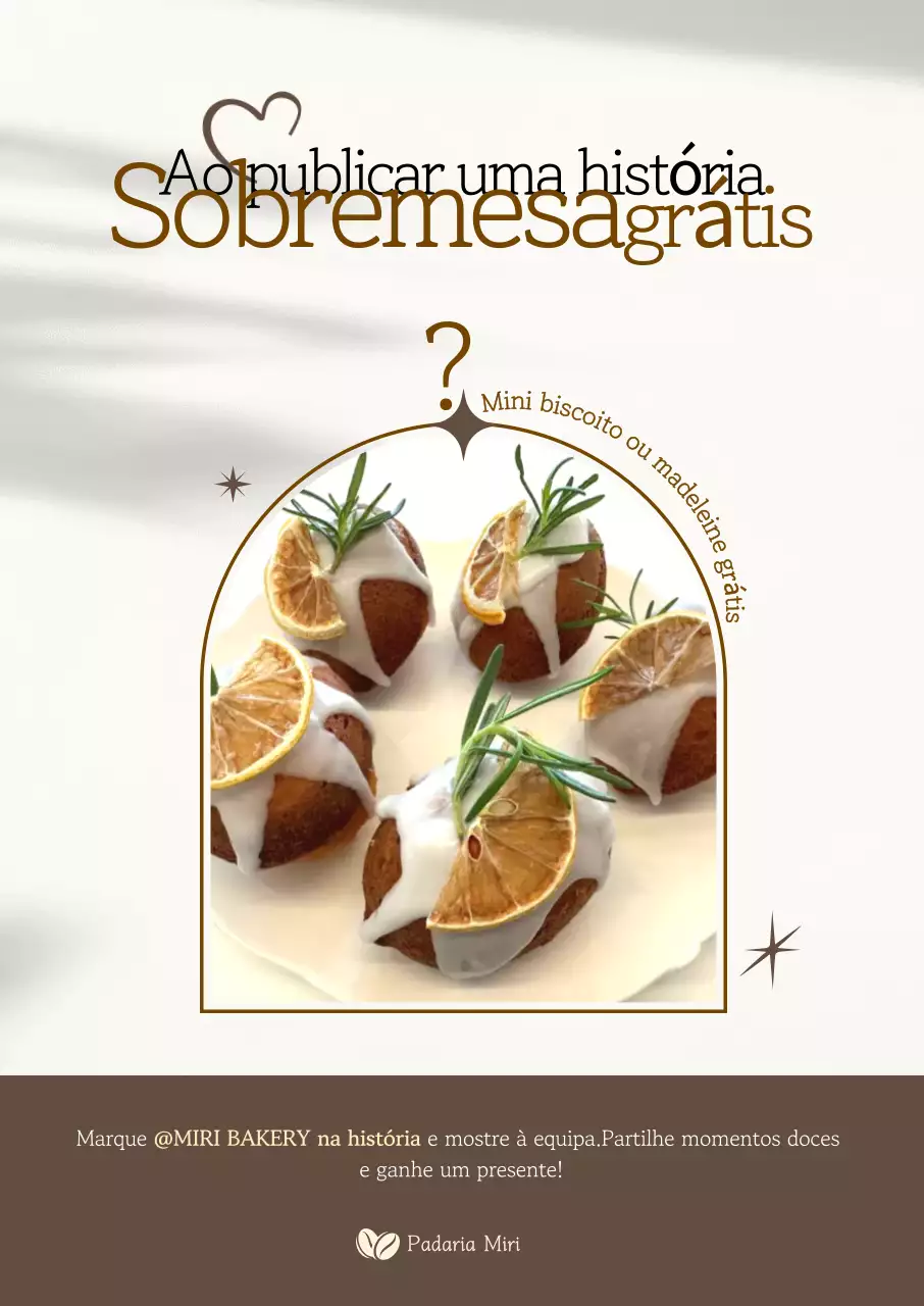 Promoção de sobremesas bege e limpas