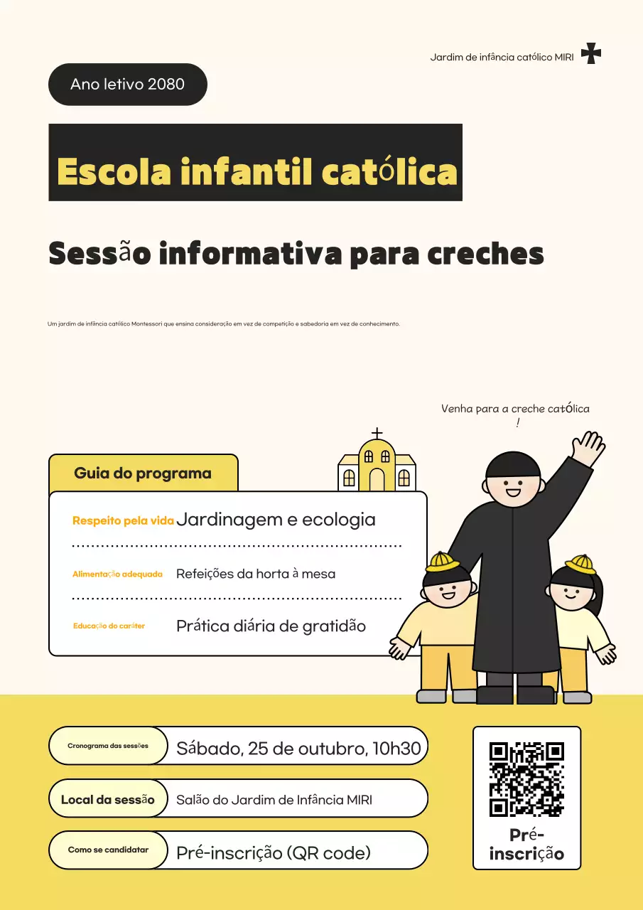 Recrutamento de Educação Simples Amarelo