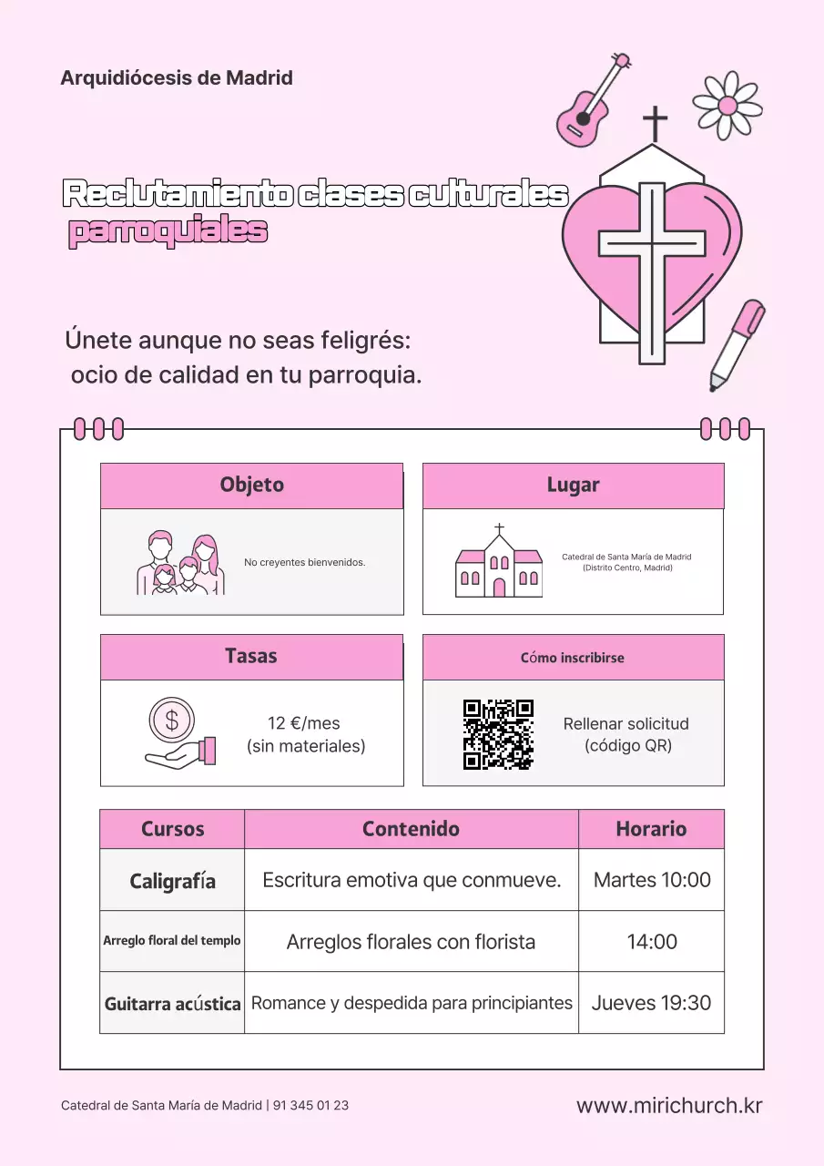 Reclutamiento de estudiantes de la Iglesia Simple Rosa