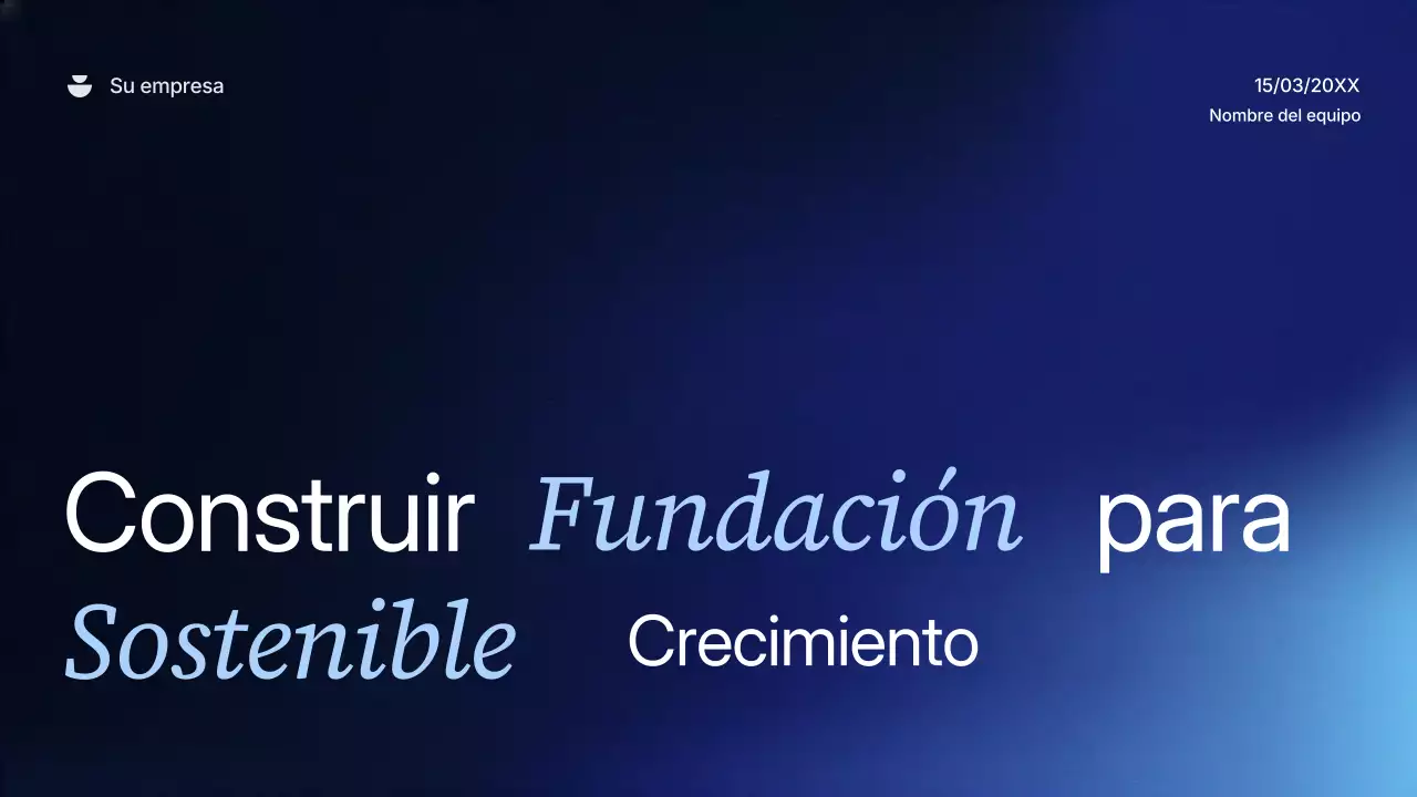 Presentación de la estrategia empresarial moderna azul