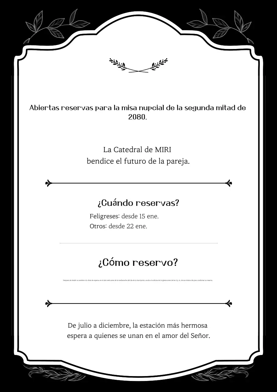 Guía de la Misa Mixta Clásica Negra