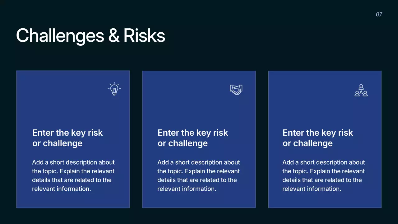 블루 모던 비즈니스 전략 프레젠테이션