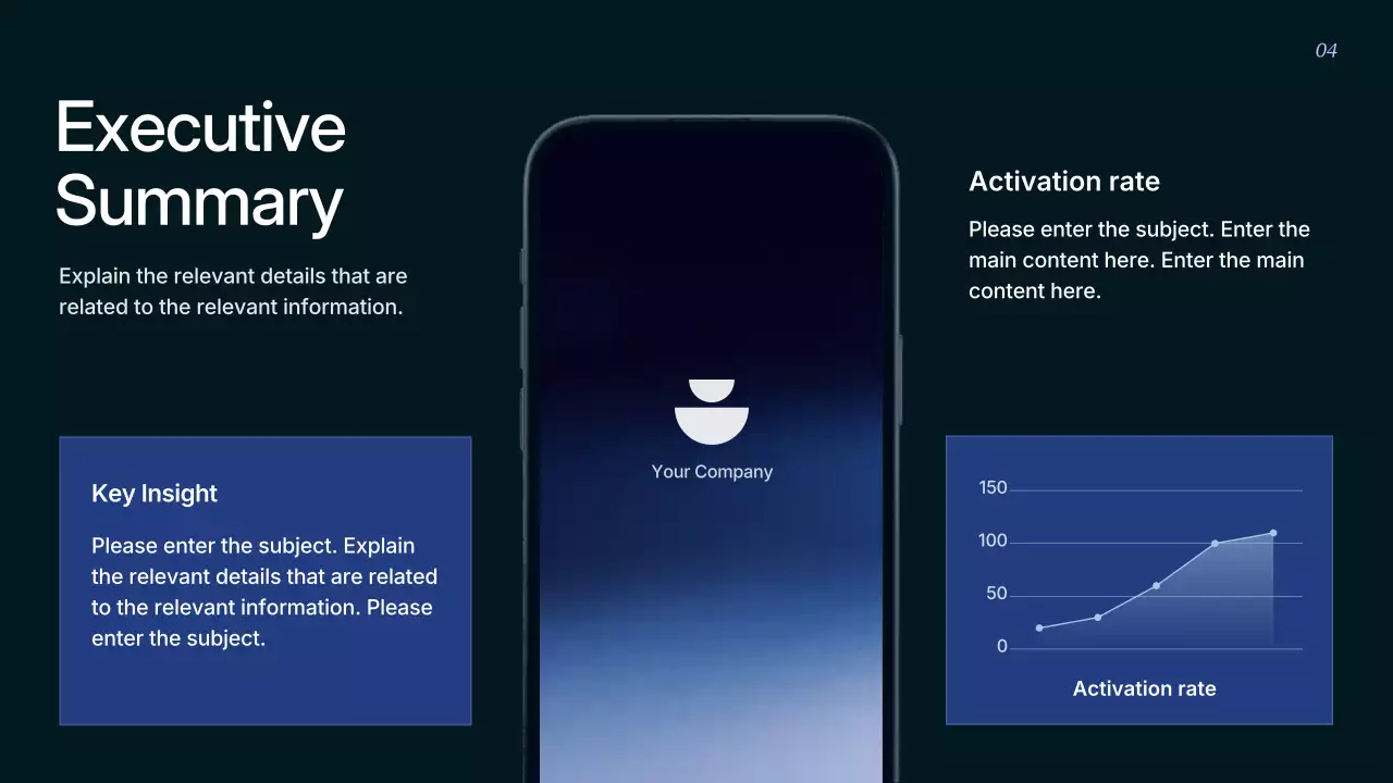 블루 모던 비즈니스 전략 프레젠테이션