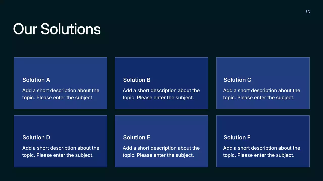 블루 모던 비즈니스 전략 프레젠테이션