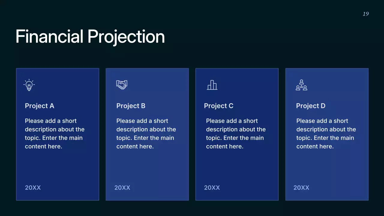 블루 모던 비즈니스 전략 프레젠테이션