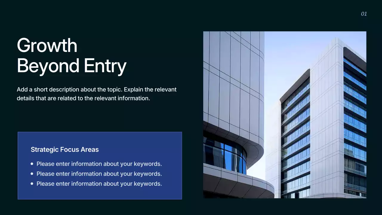 블루 모던 비즈니스 전략 프레젠테이션