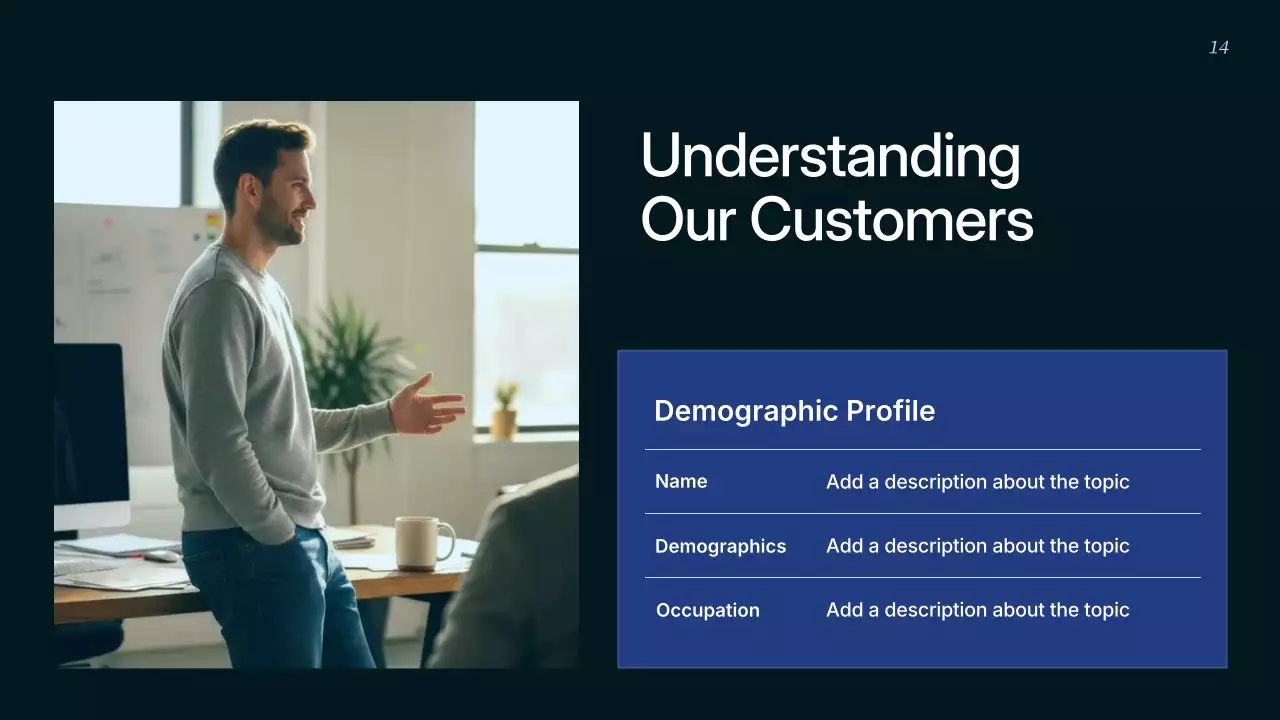 블루 모던 비즈니스 전략 프레젠테이션