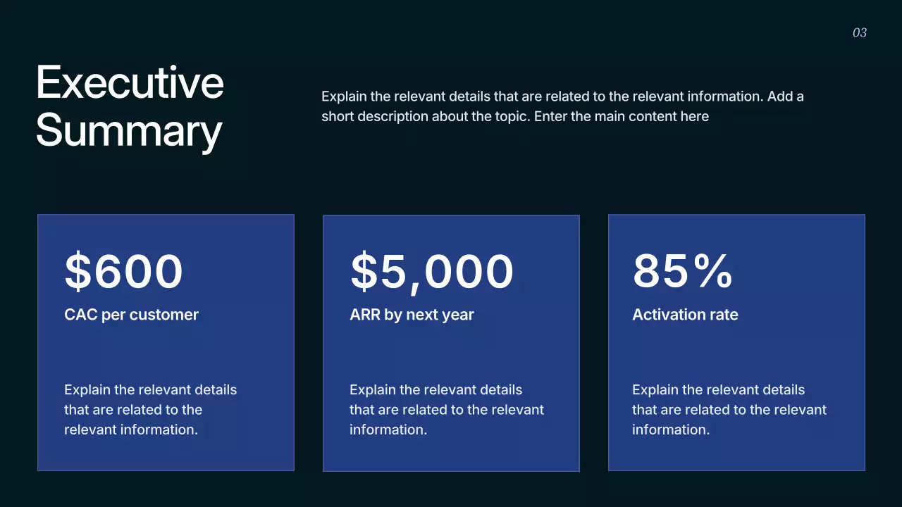 블루 모던 비즈니스 전략 프레젠테이션