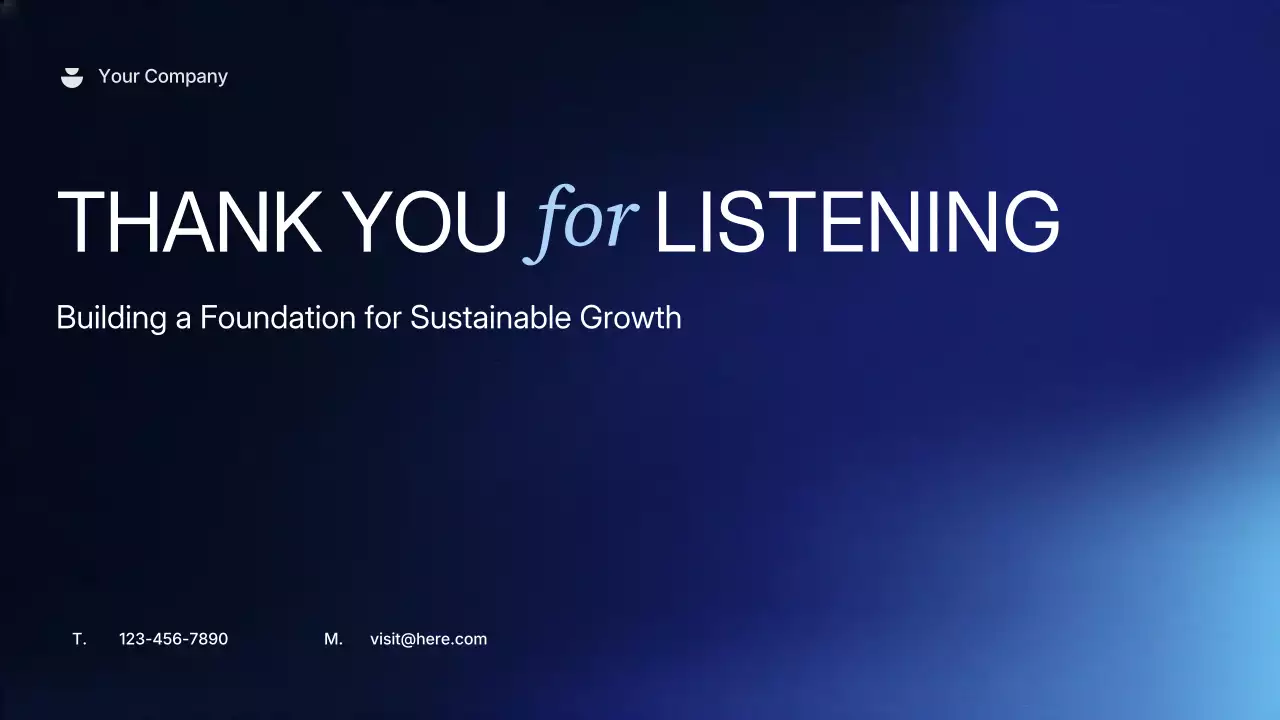 블루 모던 비즈니스 전략 프레젠테이션