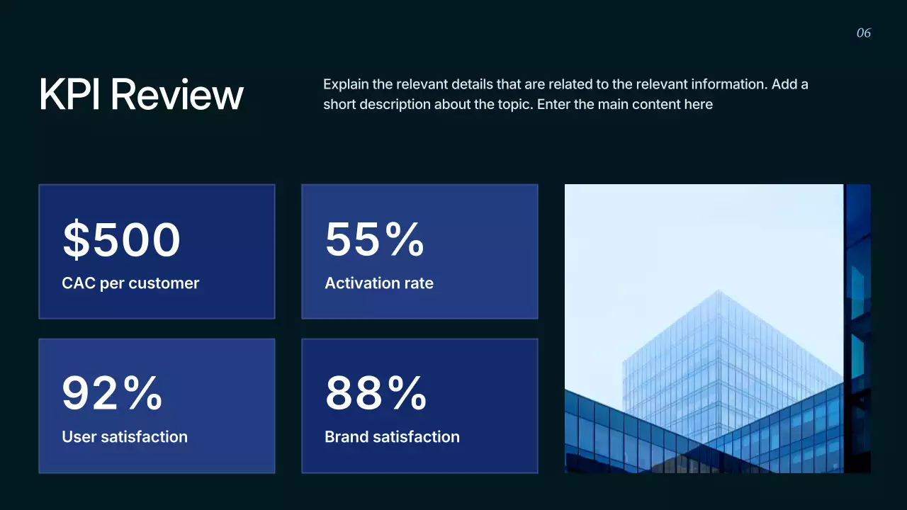 블루 모던 비즈니스 전략 프레젠테이션