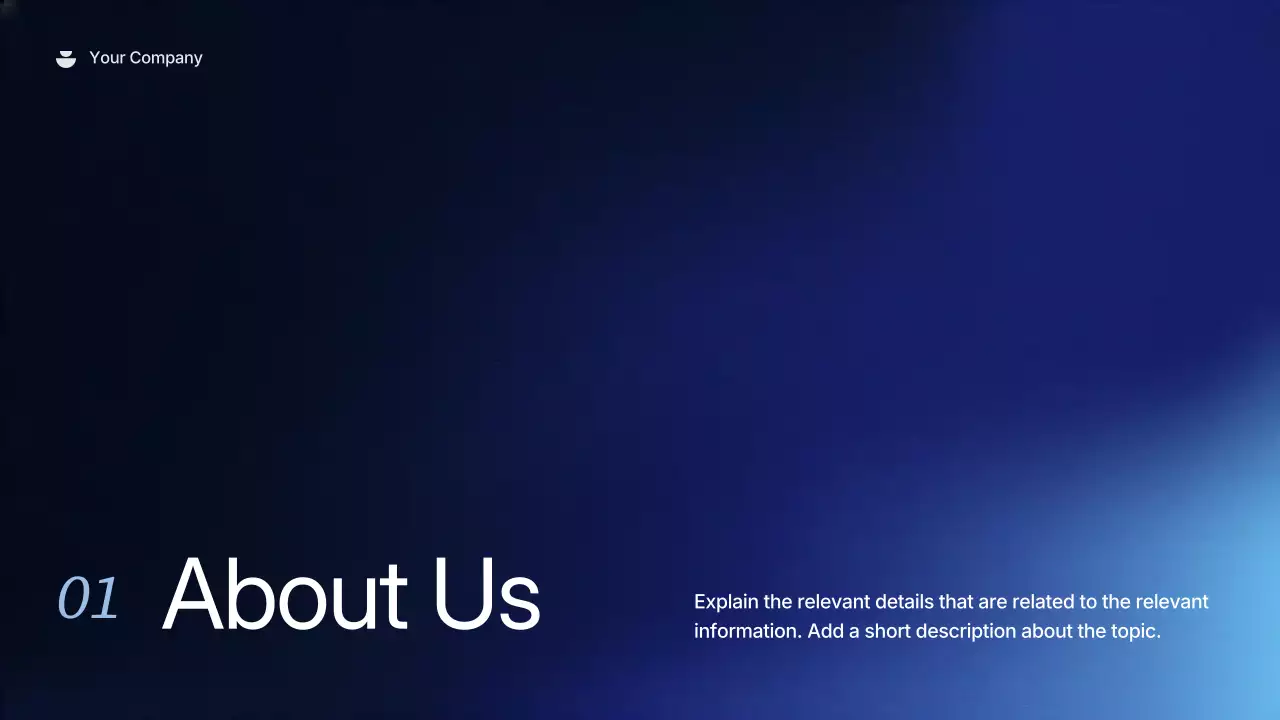 블루 모던 비즈니스 전략 프레젠테이션