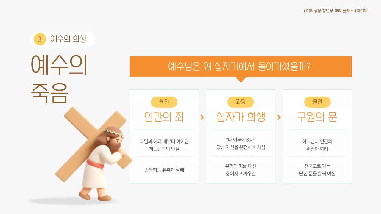 하늘색 아기자기한 교리교육 교육 자료