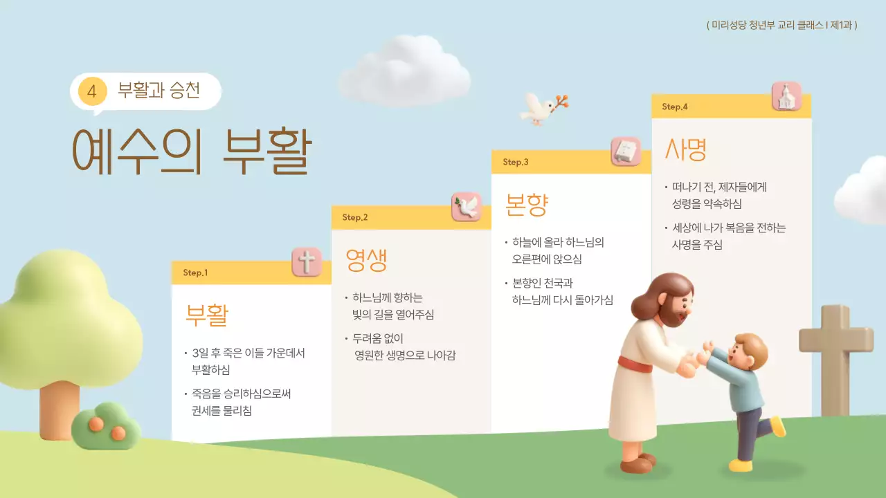 하늘색 아기자기한 교리교육 교육 자료