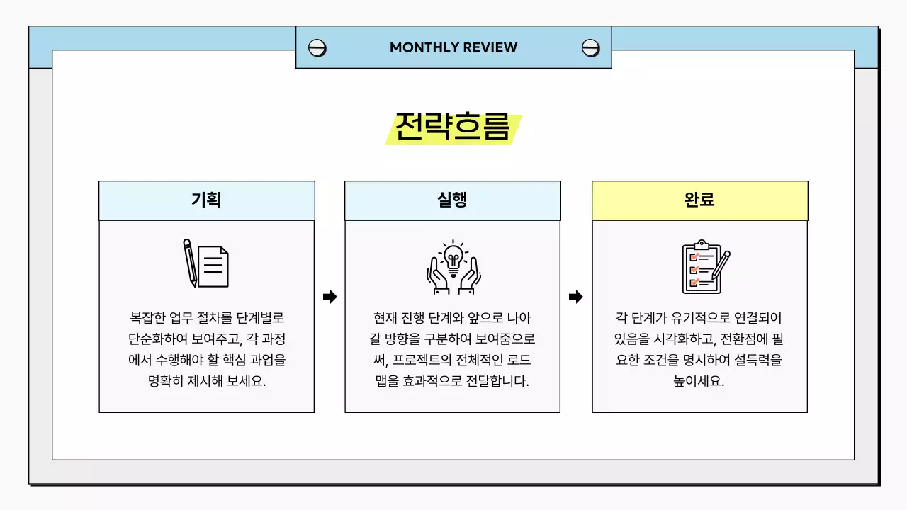 하늘색 깔끔 비즈니스 보고서