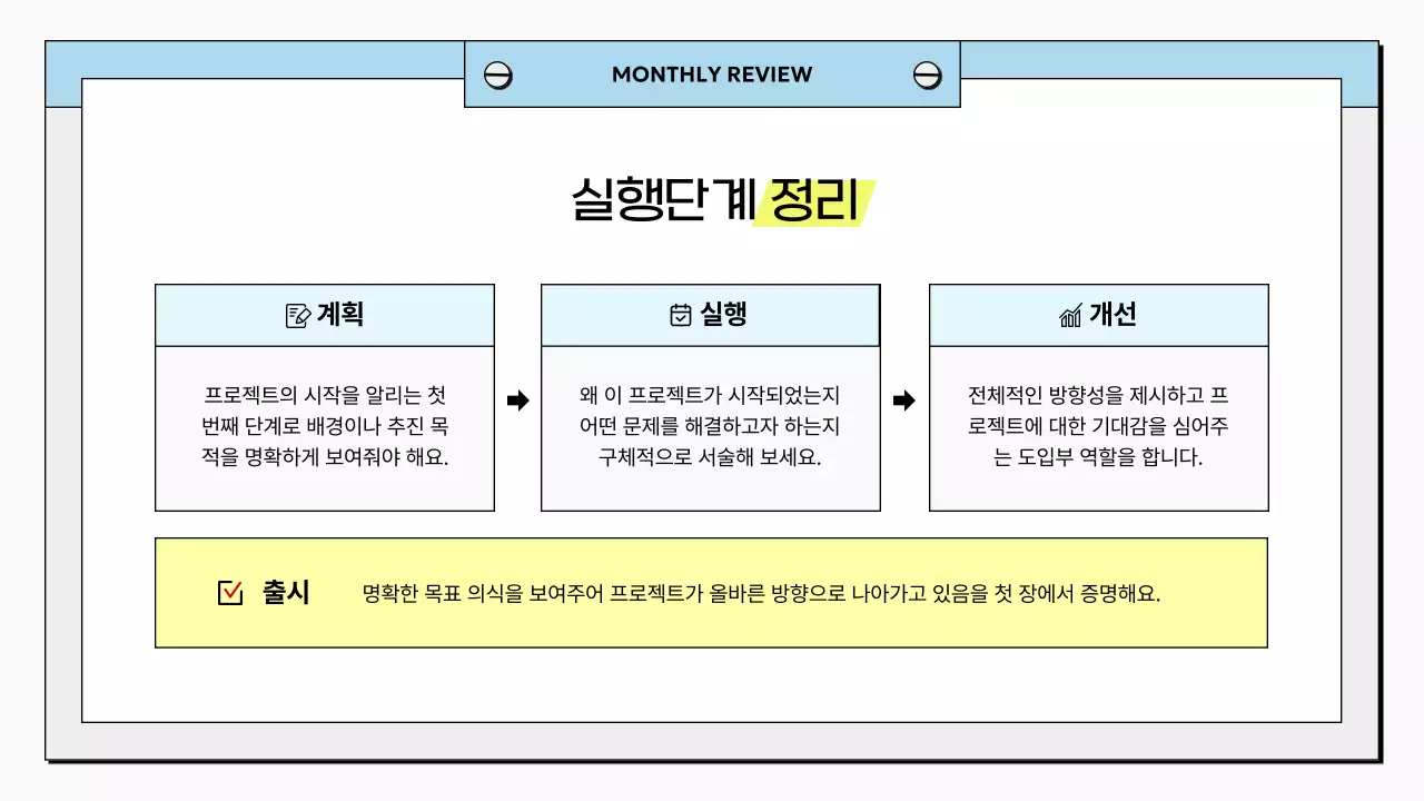 하늘색 깔끔 비즈니스 보고서