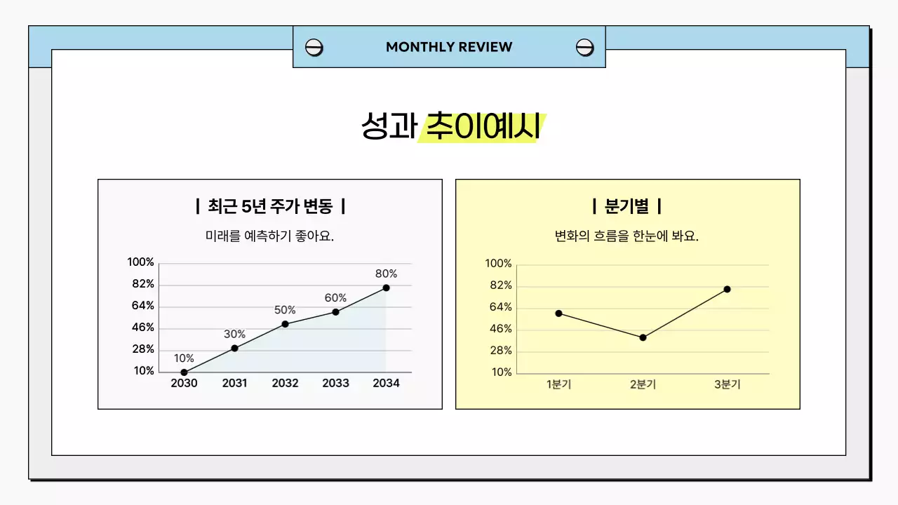 하늘색 깔끔 비즈니스 보고서