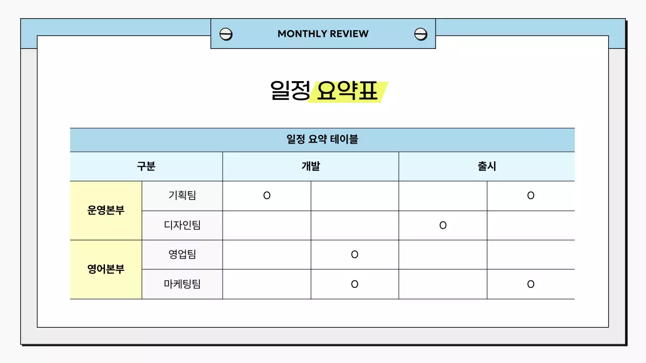 하늘색 깔끔 비즈니스 보고서