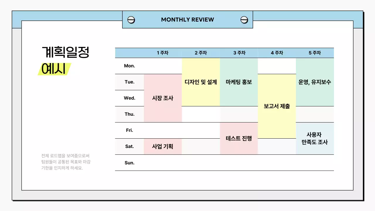 하늘색 깔끔 비즈니스 보고서
