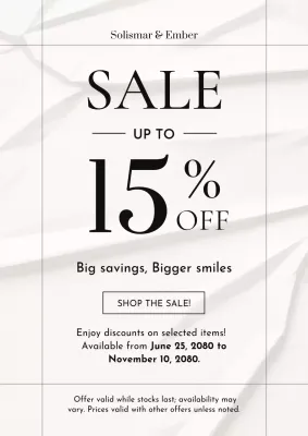 Beige Modern Sale Promotion Poster