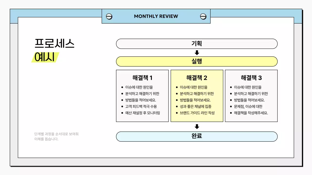 하늘색 깔끔 비즈니스 보고서