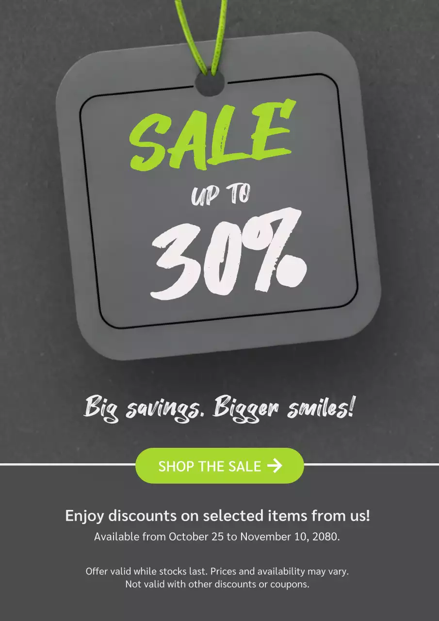 회색 모던 세일 프로모션 포스터