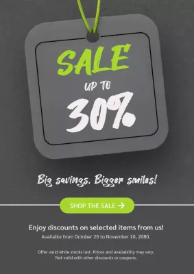 Grey Modern Sale Promotion Poster