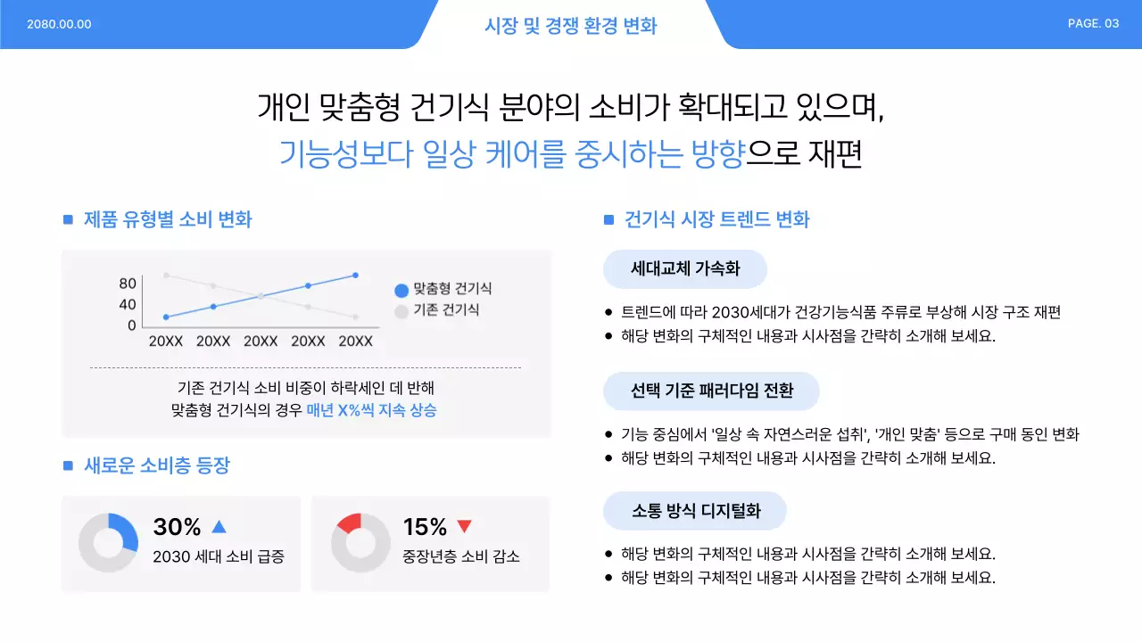 파랑 모던 비즈니스 전략 설명