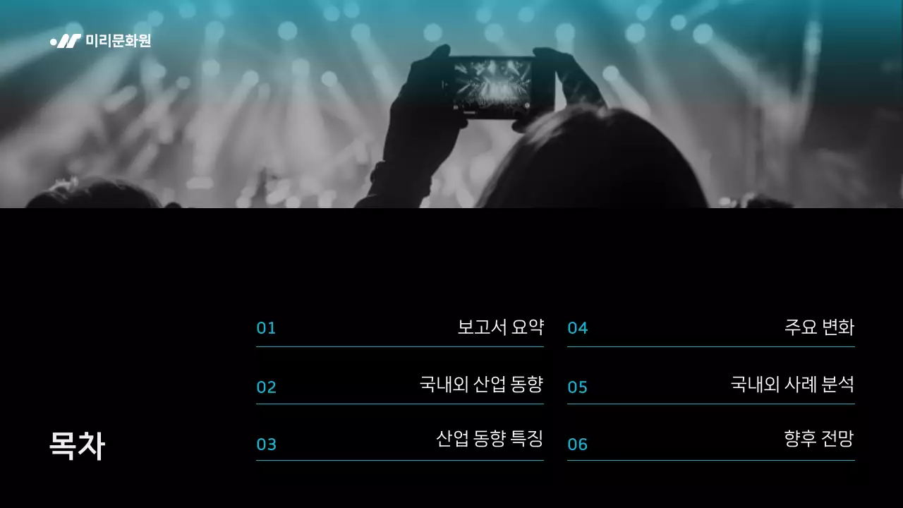 검정 모던 보고서 분석