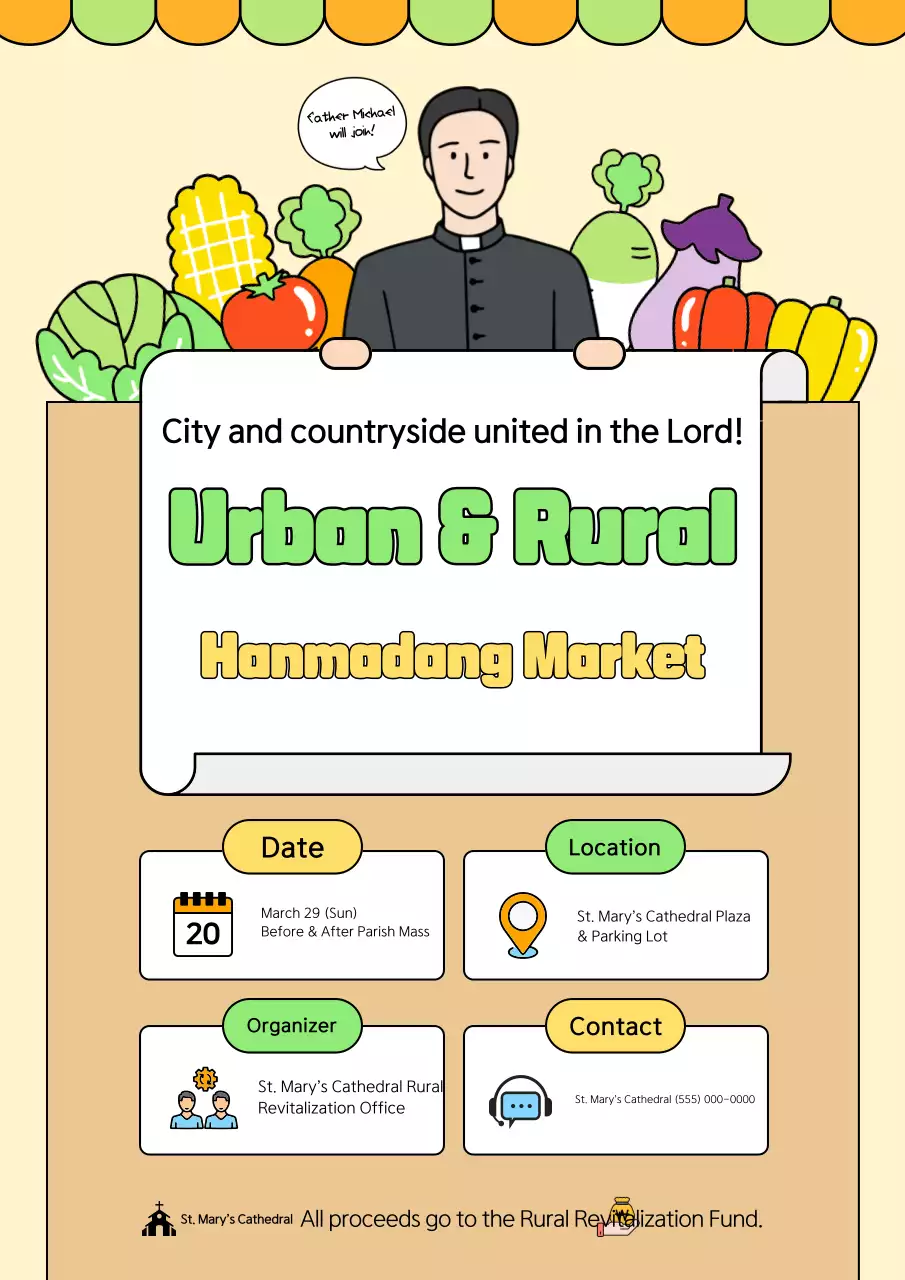 Sự kiện nông thôn đơn giản màu vàng