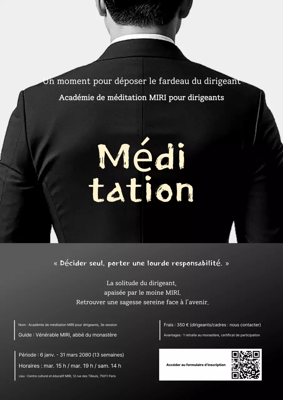 Publicité pour une formation au leadership simple pour les Noirs