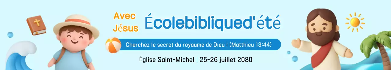 Événement de l'école biblique pour bébés Sky Blue