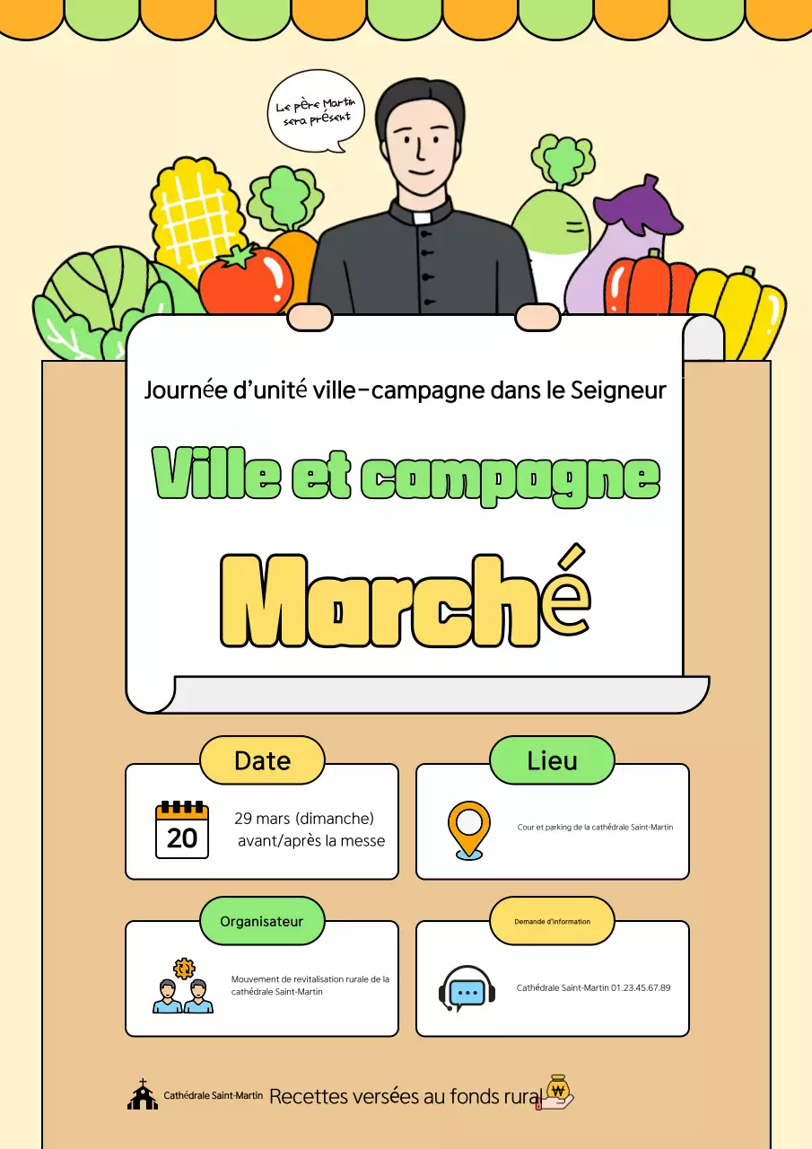 Événement rural simple jaune