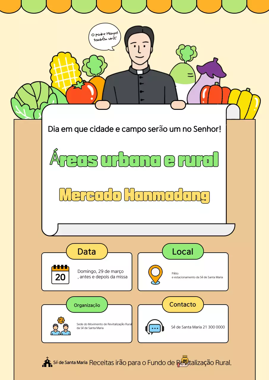 Evento rural simples amarelo