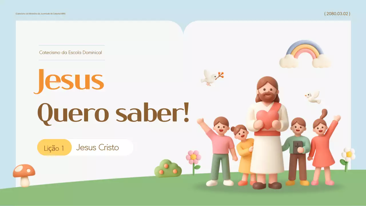 Materiais educativos para catecismo em azul celeste, muito fofos.