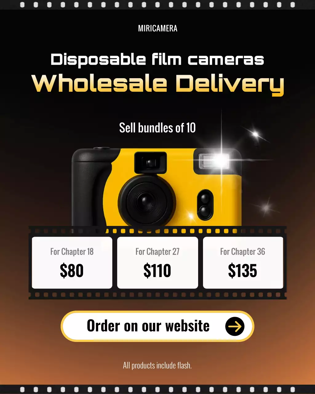 노란색 레트로 카메라 프로모션