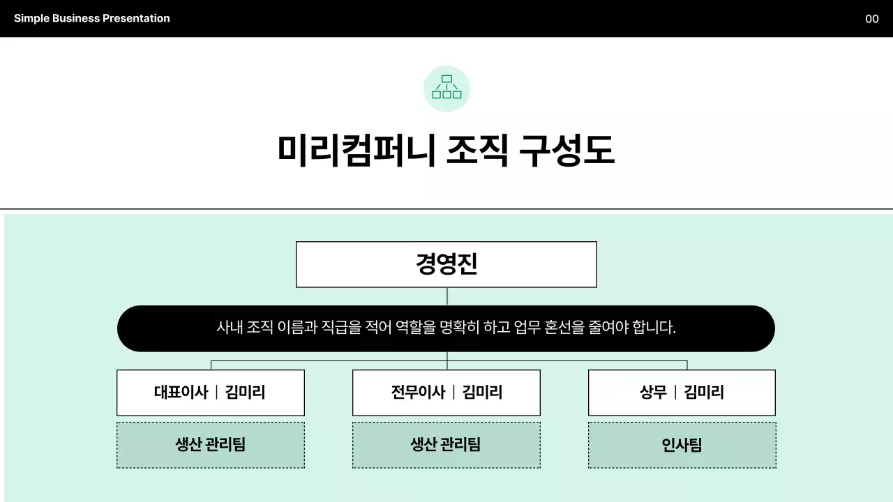 민트 심플 비즈니스 설명