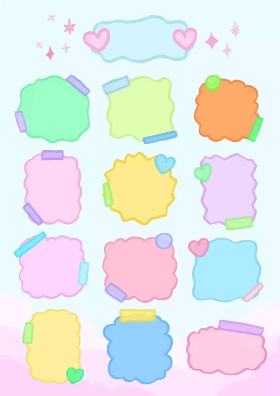 파스텔 아기자기한 메모 롤링페이퍼