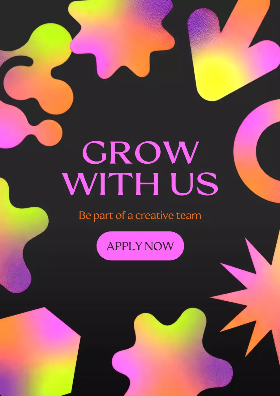 Rainbow Abstract Recruitment Advertisement