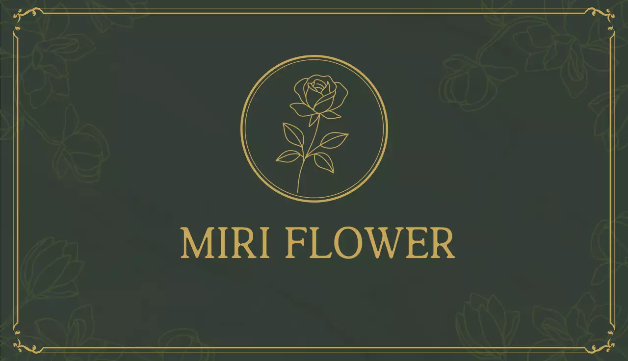 딥그린 골드 클래식 플로리스트 로고