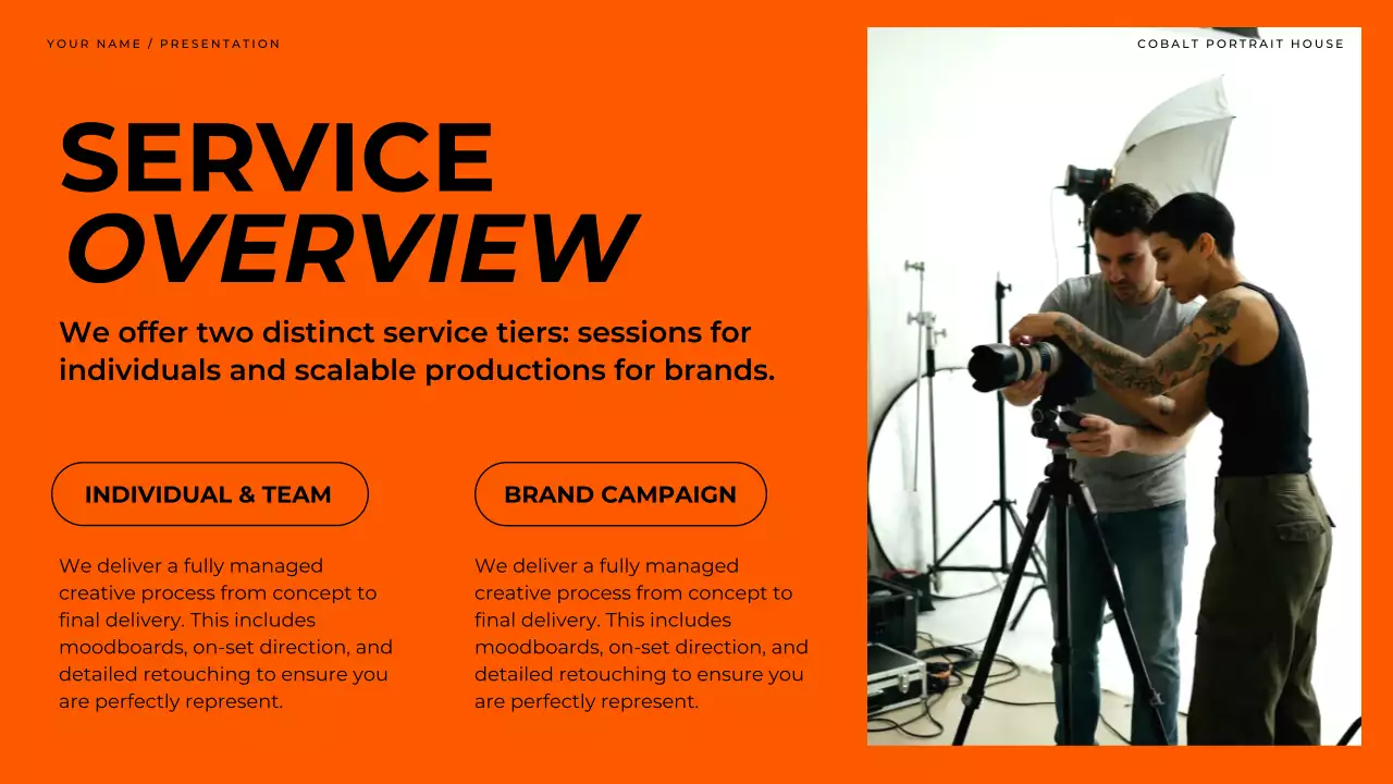 오렌지 모던 스튜디오 기획 발표