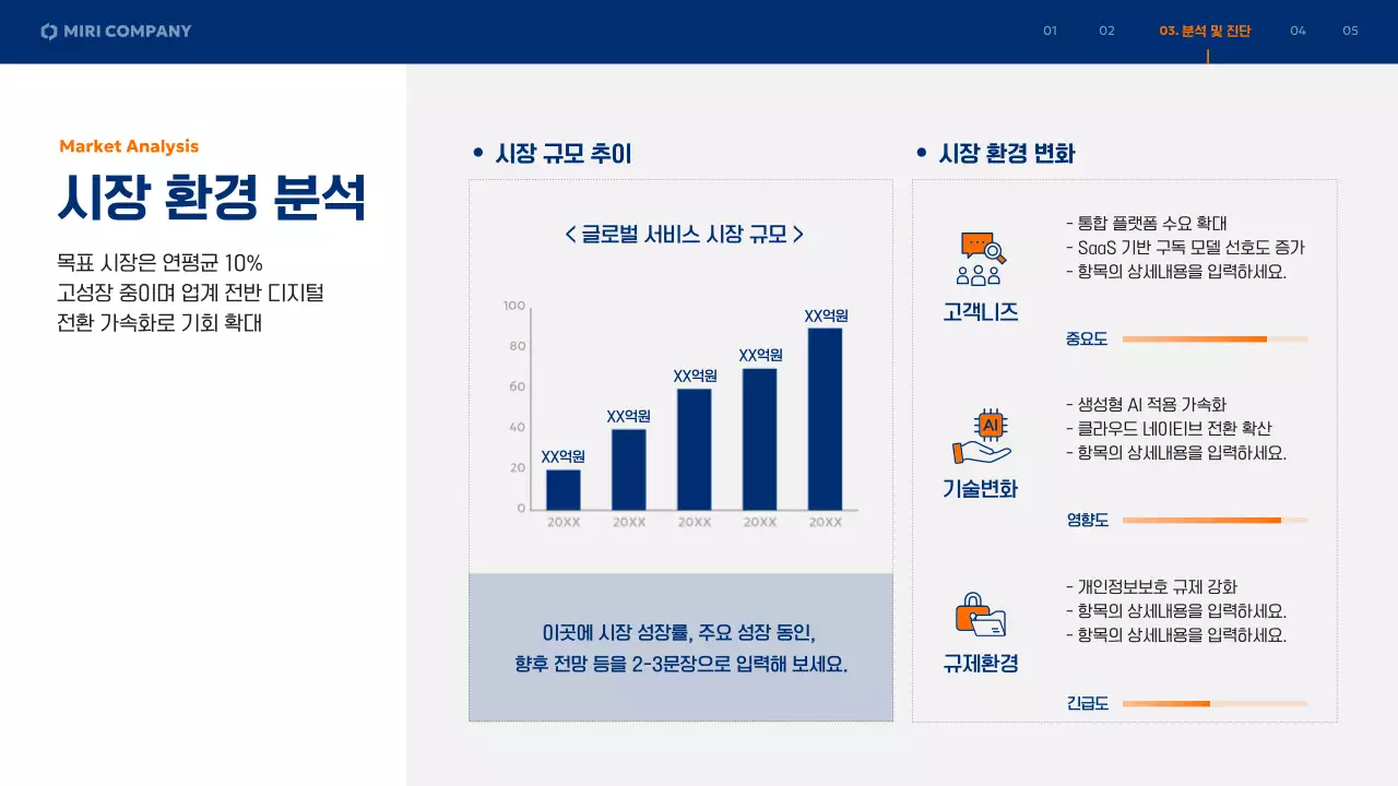 남색 모던 사업 계획 제안서