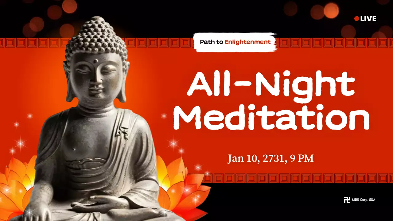 Orange Traditional Buddhist Ceremony